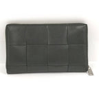 Bottega Veneta Cassette Zip Around Wallet Maxi Intrecciato Leather Dark Khaki — view 3