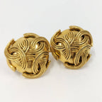 Chanel Earrings CC Logo Gold