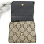 Gucci GG Marmont Trifold Wallet Leather Black Beige — view 2