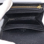 Gucci GG Marmont Trifold Wallet Leather Black Beige — view 9