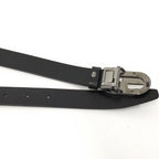 Gucci Belt Interlocking Leather Black Silver 70.28 — view 6