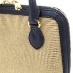Gucci 2-Way Shoulder Bag Horsebit Canvas Leather Beige Navy — view 7