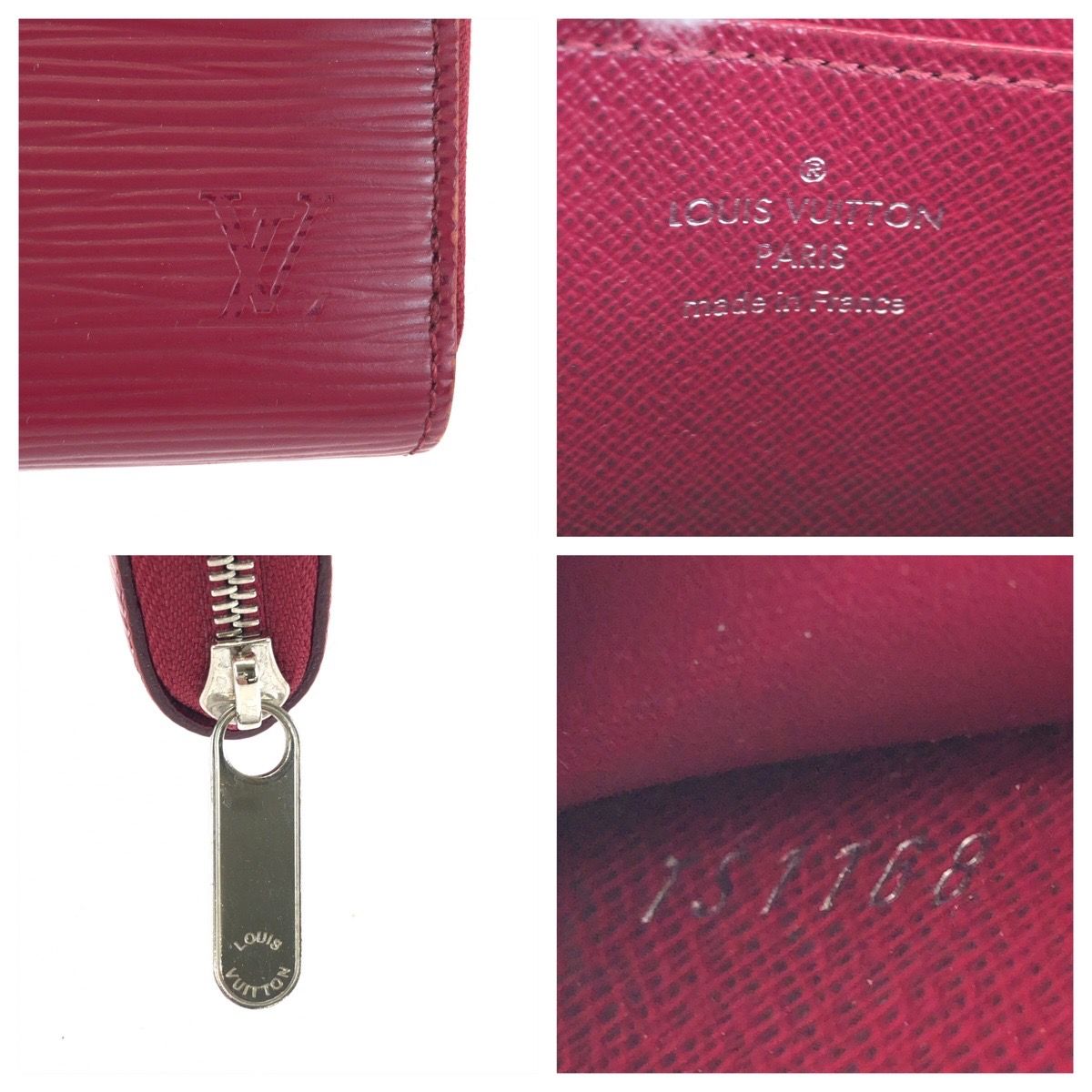 Louis Vuitton Epi Zippy Coin Purse Pink Fuchsia Leather Case Card — view 5