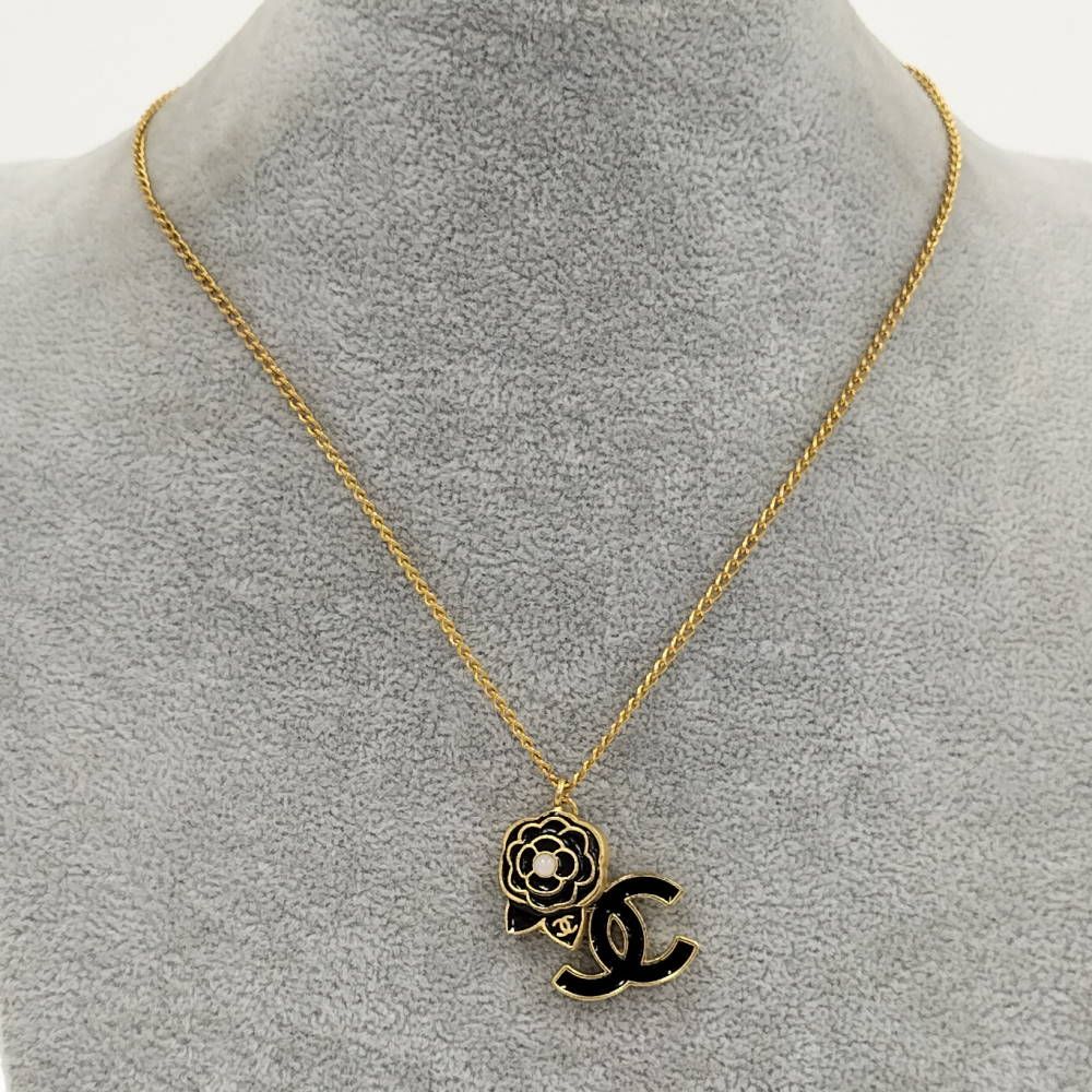 Chanel CC Logo Camellia Necklace — view 7