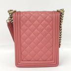 Chanel Boy Shoulder Bag Caviar Leather Pink — view 2