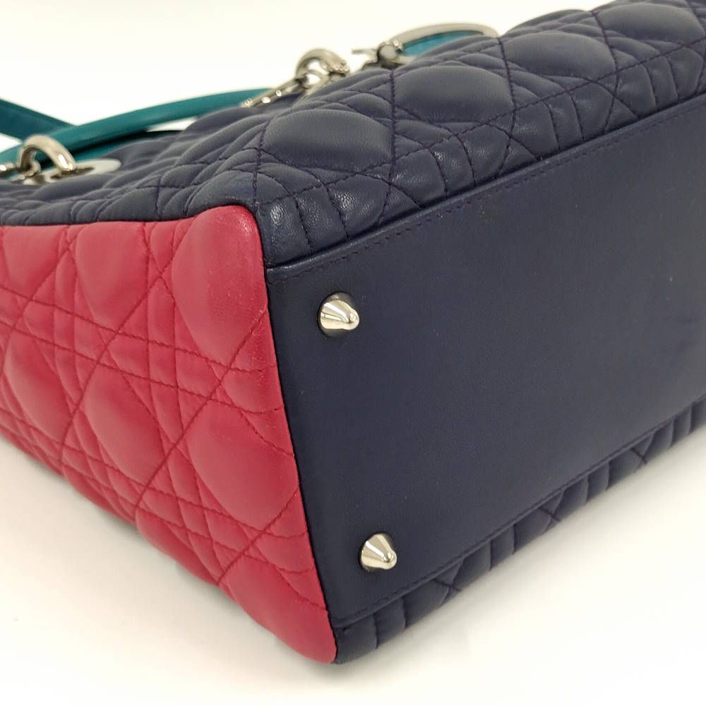 Dior Lady Dior Cannage 2-Way Bag Leather Tricolor — view 4