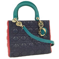 Dior Lady Dior Cannage 2-Way Bag Leather Tricolor