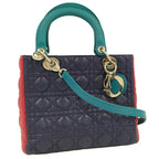 Dior Lady Dior Cannage 2-Way Bag Leather Tricolor