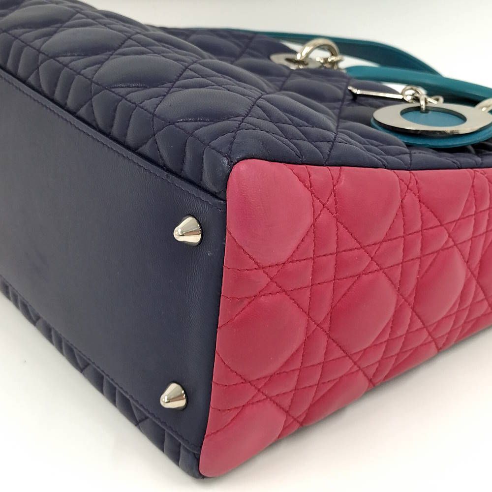 Dior Lady Dior Cannage 2-Way Bag Leather Tricolor — view 5