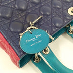 Dior Lady Dior Cannage 2-Way Bag Leather Tricolor — view 7