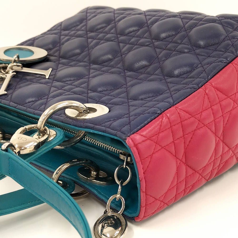 Dior Lady Dior Cannage 2-Way Bag Leather Tricolor — view 3