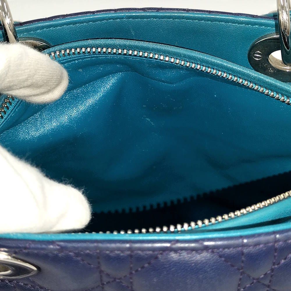 Dior Lady Dior Cannage 2-Way Bag Leather Tricolor — view 9