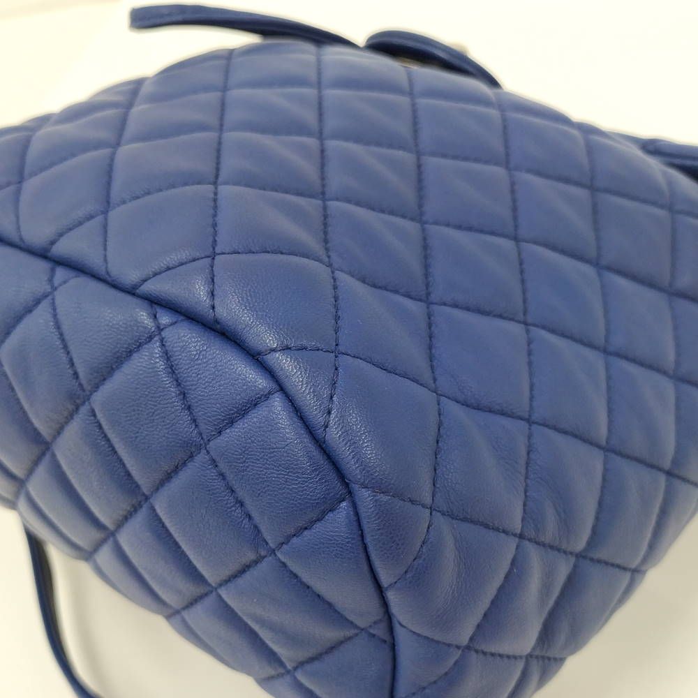 Chanel Backpack Quilted Lambskin Blue — view 3