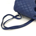 Chanel Backpack Quilted Lambskin Blue — view 4