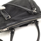 Prada 2-Way Handbag Black Tessuto Leather — view 8