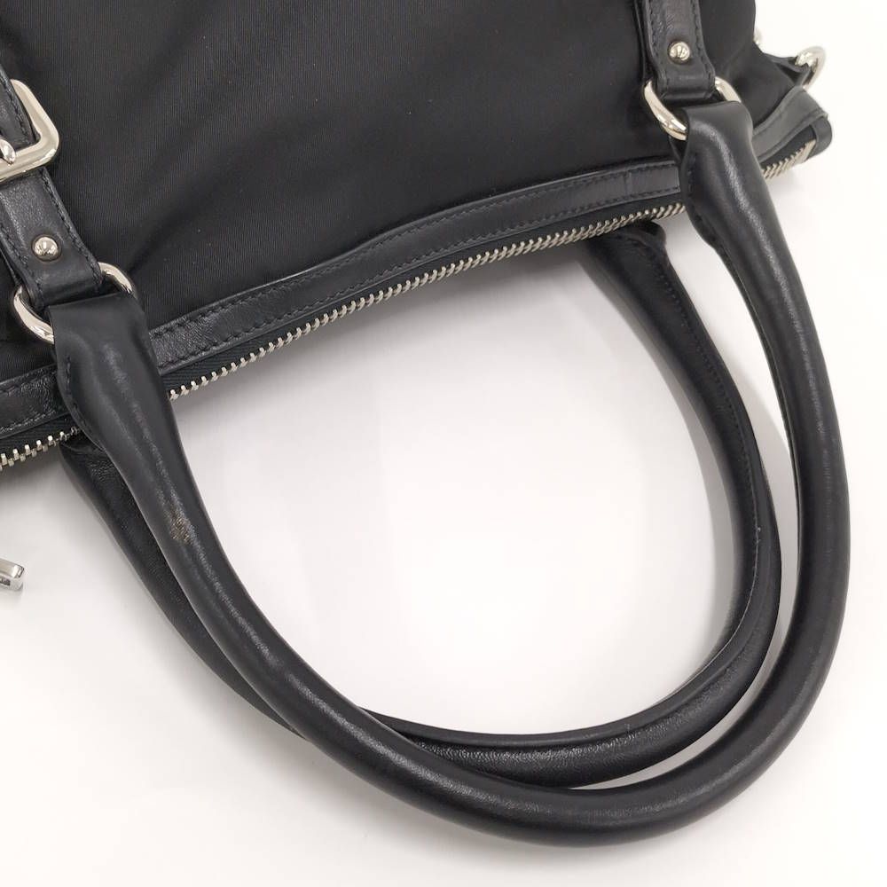 Prada 2-Way Handbag Black Tessuto Leather — view 5