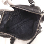 Prada 2-Way Handbag Black Tessuto Leather — view 9