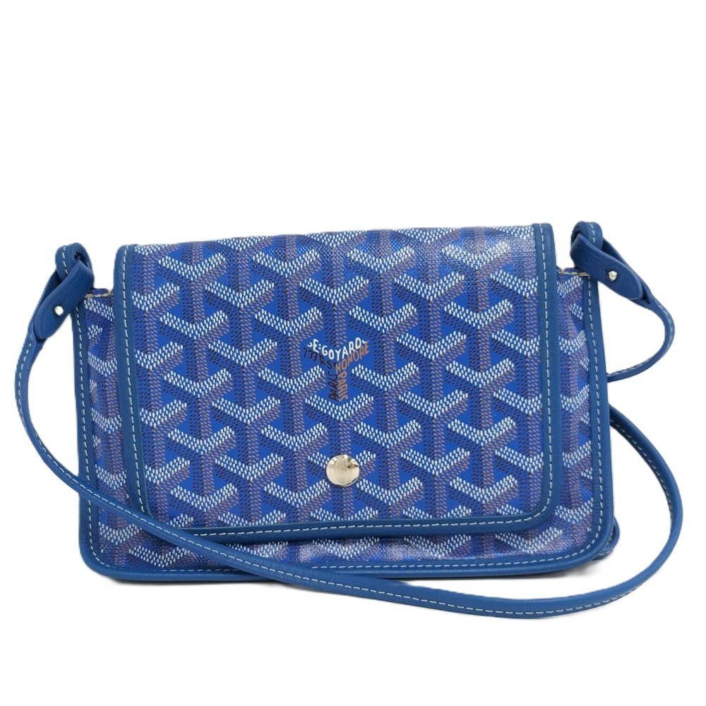 Goyard Blume Pouch Wallet Blue Canvas Leather