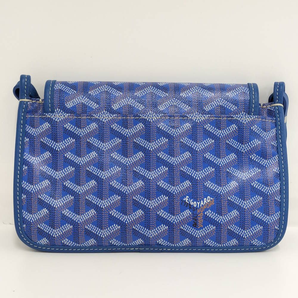 Goyard Blume Pouch Wallet Blue Canvas Leather — view 2