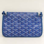 Goyard Blume Pouch Wallet Blue Canvas Leather — view 2