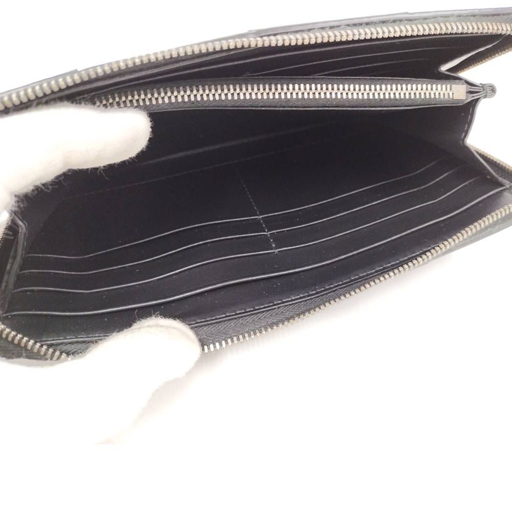 Bottega Veneta Cassette Zip Around Wallet Maxi Intrecciato Leather Black — view 7