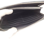 Bottega Veneta Cassette Zip Around Wallet Maxi Intrecciato Leather Black — view 7