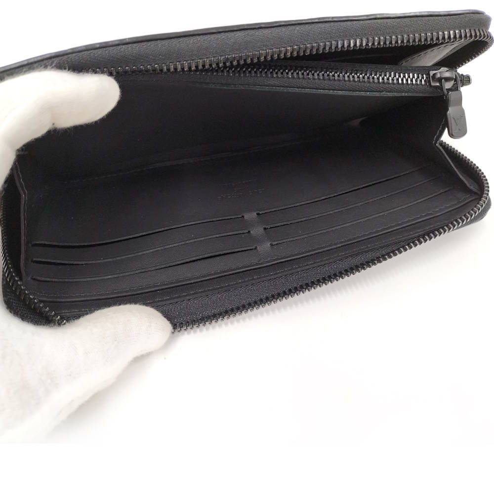 Louis Vuitton Zippy Wallet Horizontal Zip Around Monogram Shadow — view 7