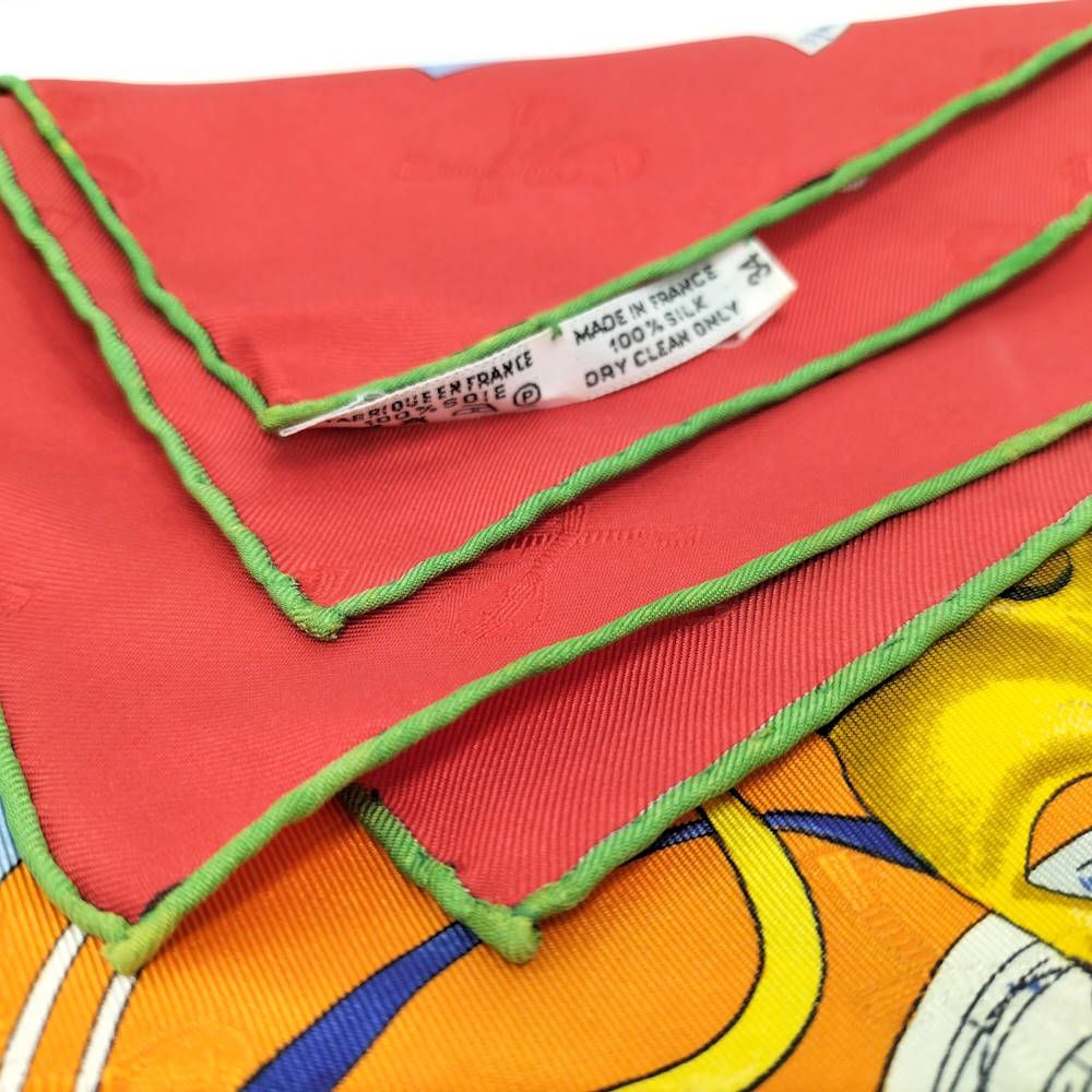 Hermes Carre 90 Scarf Venice Carnival Silk 100% Multicolor — view 7