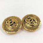 Chanel Earrings CC Logo Gold Plated — view 6