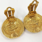 Chanel Earrings CC Logo Gold Plated — view 7