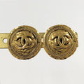 Chanel Earrings CC Logo Gold Plated