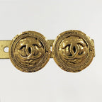 Chanel Earrings CC Logo Gold Plated