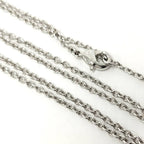 Dior Necklace CD Logo Rhinestone Plated Silver — view 8