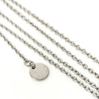 Dior Necklace CD Logo Rhinestone Plated Silver — view 9