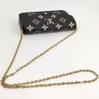 Louis Vuitton Pochette Felicie Chain Shoulder Bag Monogram Empreinte Black Beige — view 5