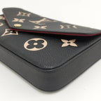 Louis Vuitton Pochette Felicie Chain Shoulder Bag Monogram Empreinte Black Beige — view 4