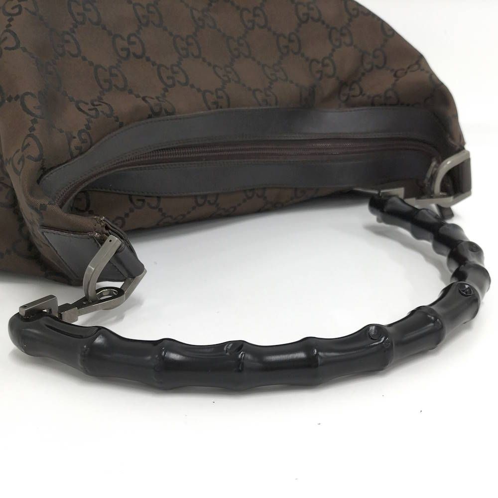 Gucci Bamboo Nylon Canvas Shoulder — view 6