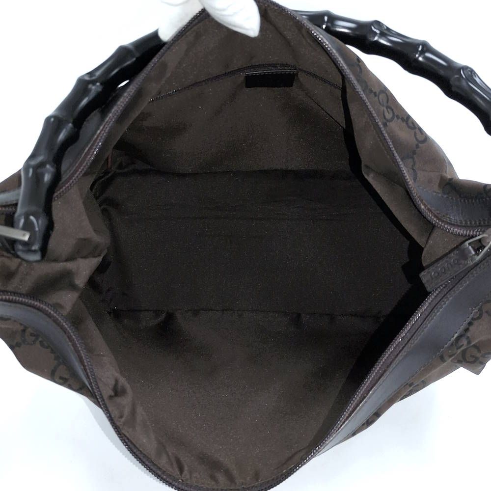 Gucci Bamboo Nylon Canvas Shoulder — view 8
