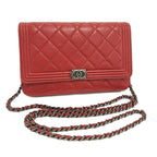 Chanel Boy Chain Wallet Lambskin Shoulder