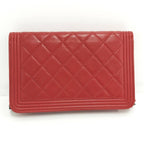Chanel Boy Chain Wallet Lambskin Shoulder — view 2