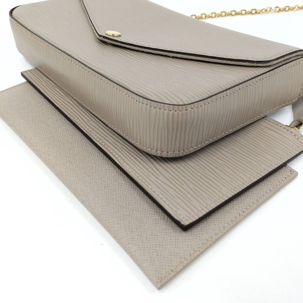 Louis Vuitton Pochette Felicie Chain Shoulder Bag Epi Gale — view 3