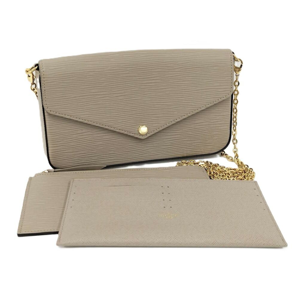Louis Vuitton Pochette Felicie Chain Shoulder Bag Epi Gale