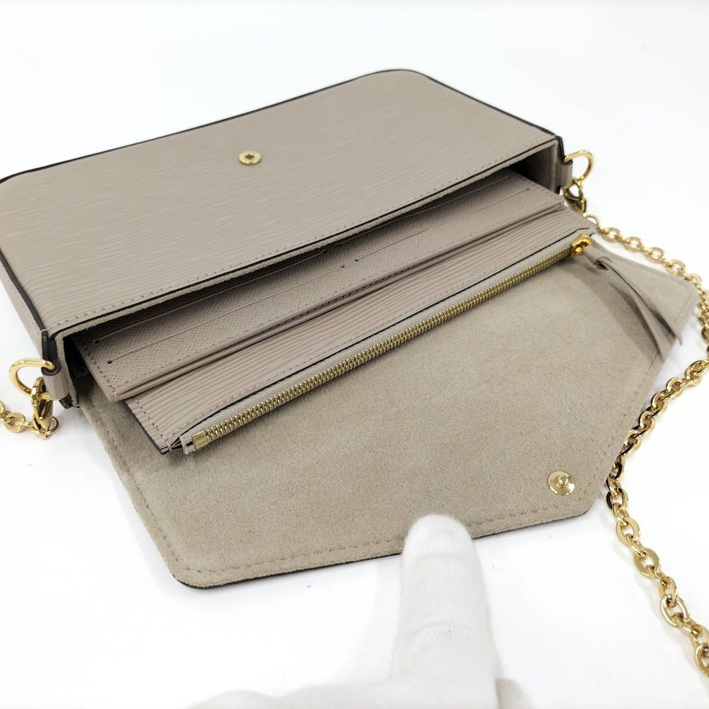 Louis Vuitton Pochette Felicie Chain Shoulder Bag Epi Gale — view 8