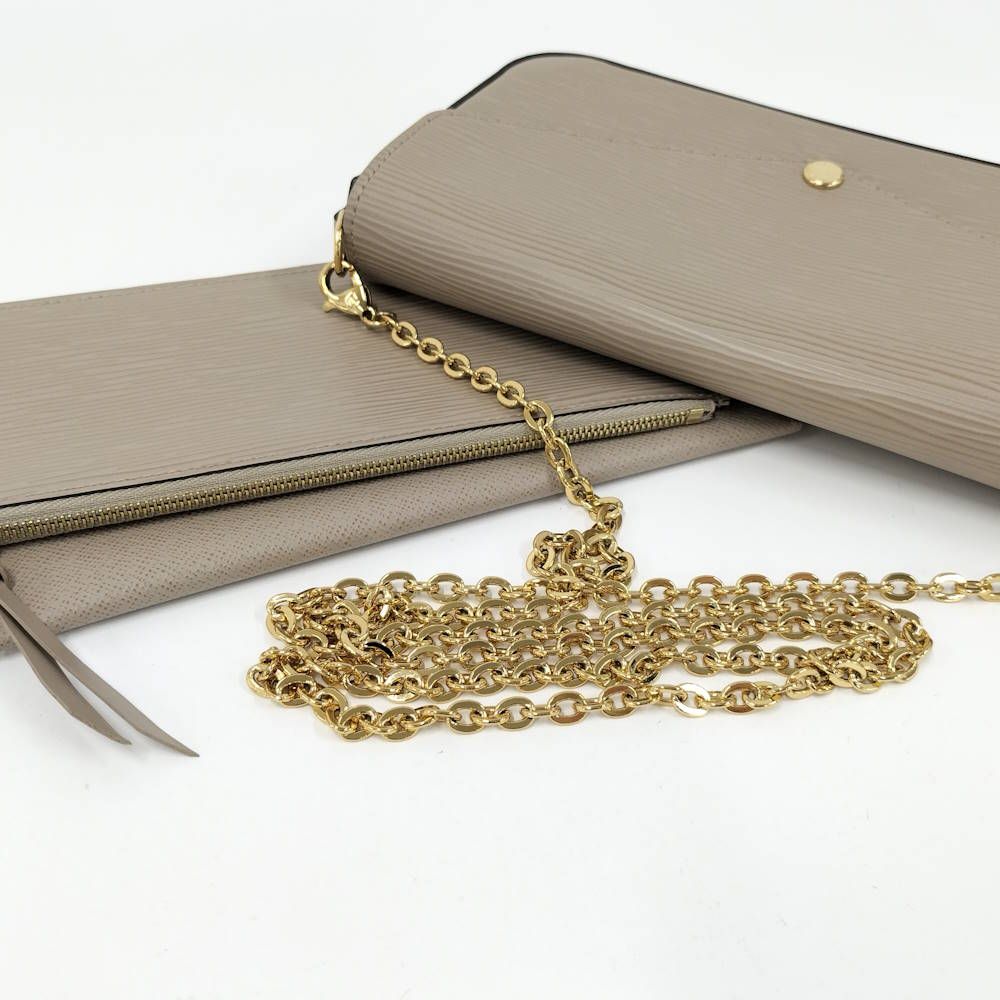 Louis Vuitton Pochette Felicie Chain Shoulder Bag Epi Gale — view 5