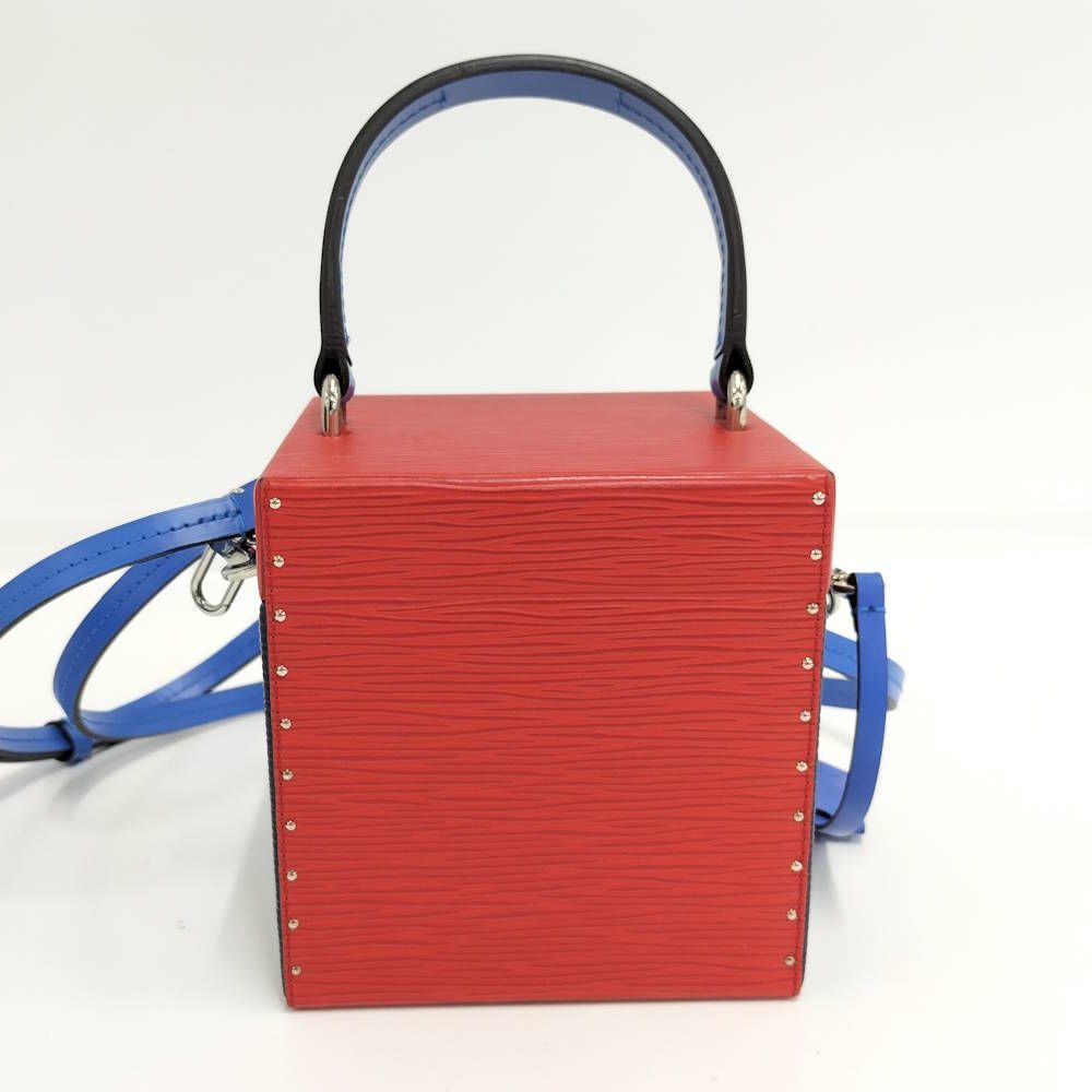 Louis Vuitton Bree Car Box 2-Way Bag Epi Red Navy Blue — view 2