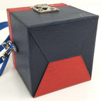 Louis Vuitton Bree Car Box 2-Way Bag Epi Red Navy Blue — view 4