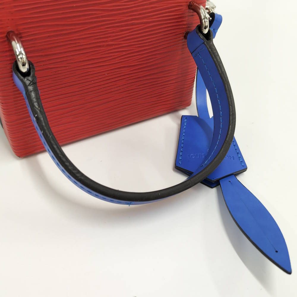 Louis Vuitton Bree Car Box 2-Way Bag Epi Red Navy Blue — view 5
