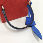 Louis Vuitton Bree Car Box 2-Way Bag Epi Red Navy Blue — view 5