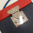 Louis Vuitton Bree Car Box 2-Way Bag Epi Red Navy Blue — view 8
