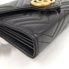 Gucci GG Marmont Chain Wallet Leather Black Shoulder — view 4